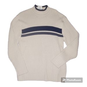 Adirondack ATC Pull Over Beige V Neck Acrylic Sweater Men's XL